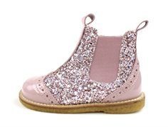 Angulus mauve glitter boot with hole pattern